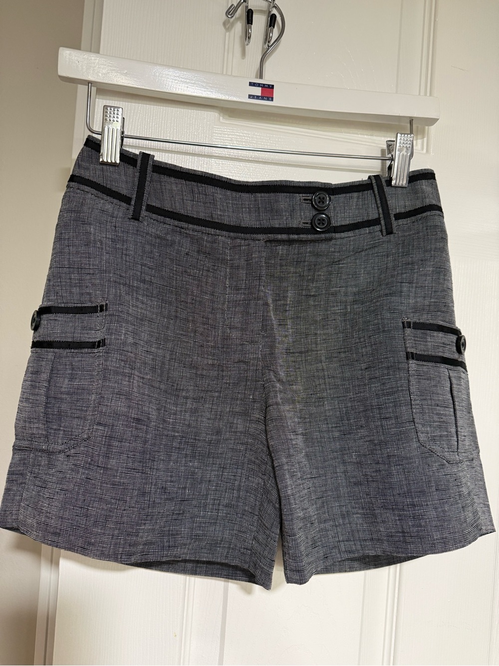 White House Black Market Women’s Gray Shorts with Black Trim
